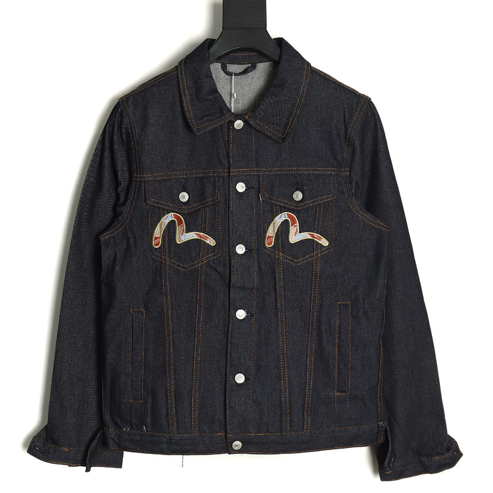 Evisu Kamon Embroidered Denim Jacket