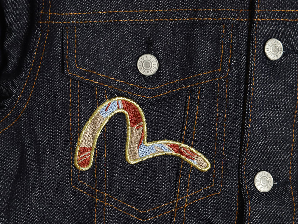 Evisu Kamon Embroidered Denim Jacket