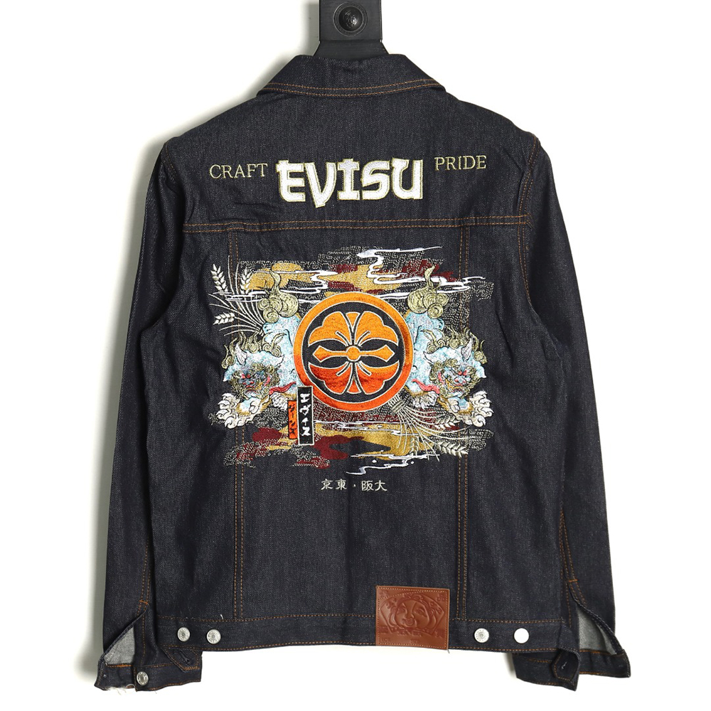 Evisu Kamon Embroidered Denim Jacket