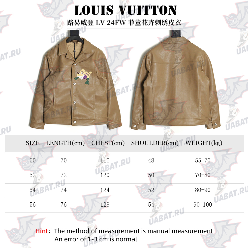 Louis Vuitton floral embroidered leather jacket