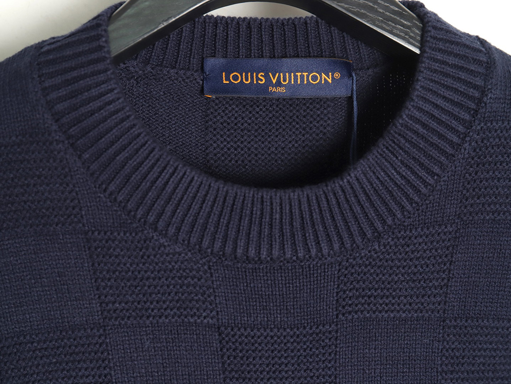 Louis Vuitton Beaded Pocket Check Sweater