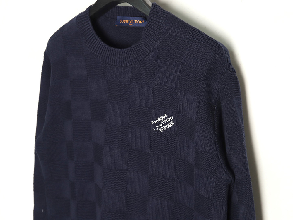 Louis Vuitton Beaded Pocket Check Sweater