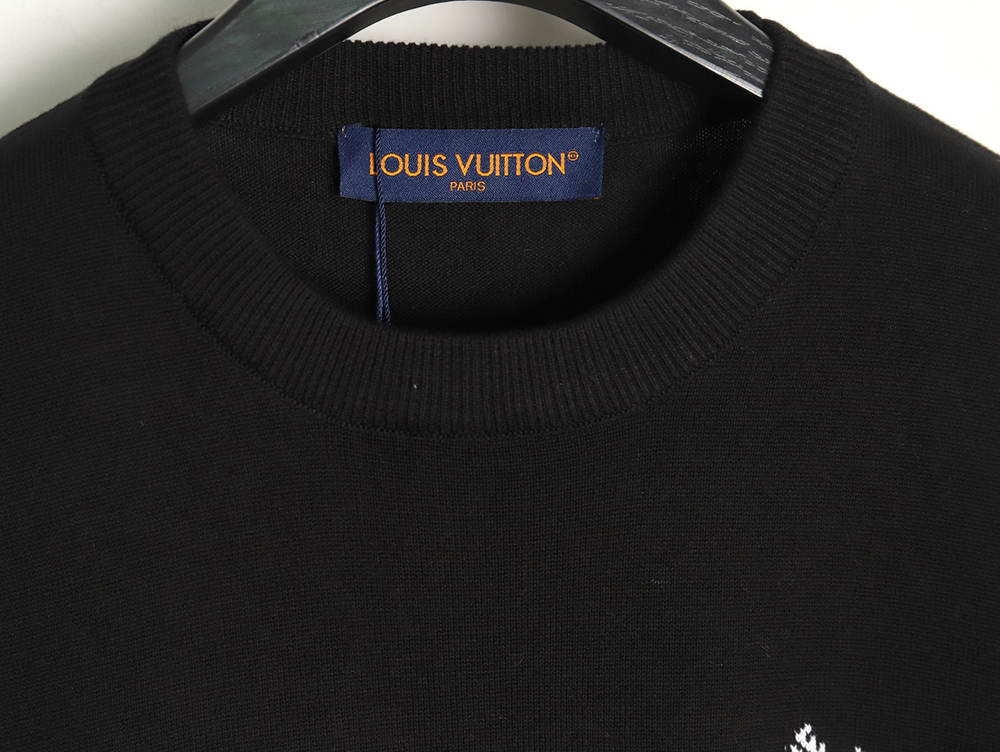 Louis Vuitton Letter Sleeve Crewneck Knit Sweater