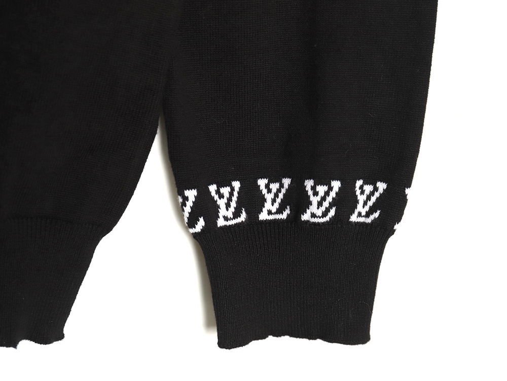 Louis Vuitton Letter Sleeve Crewneck Knit Sweater