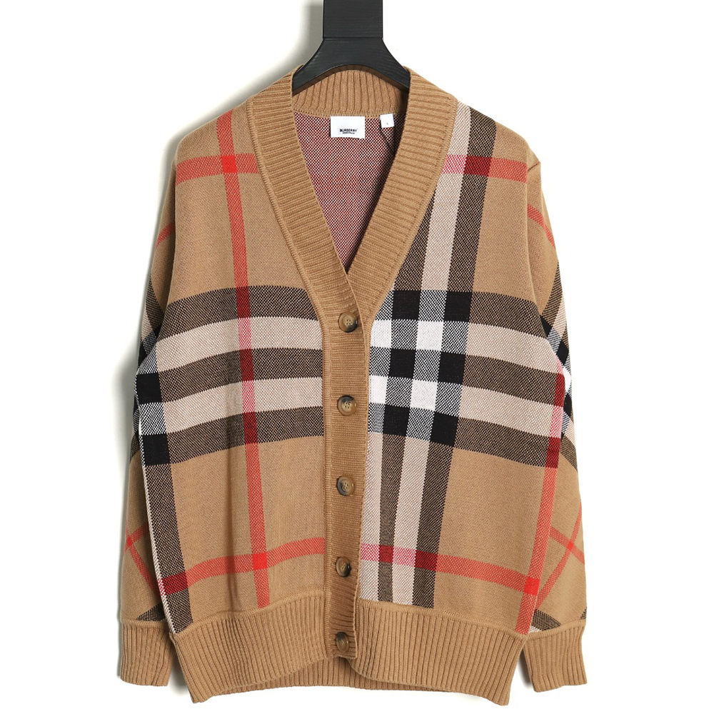 Burberry Classic Check jacquard knit wool cardigan