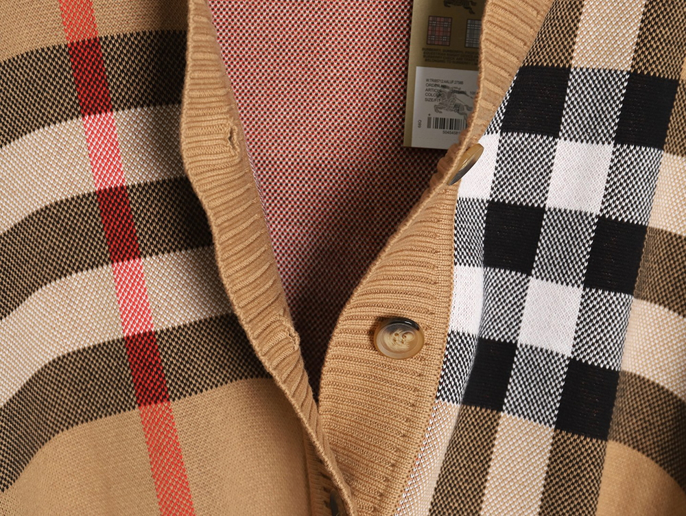 Burberry Classic Check jacquard knit wool cardigan