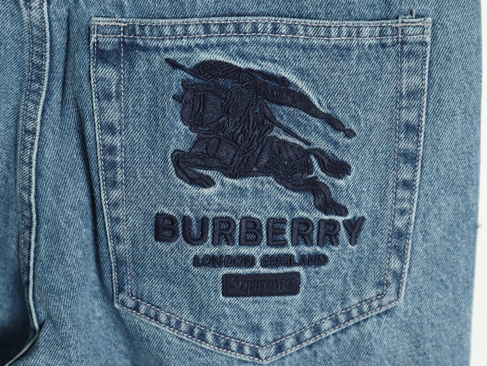 Burberry Warhorse Embroidered Denim Trousers