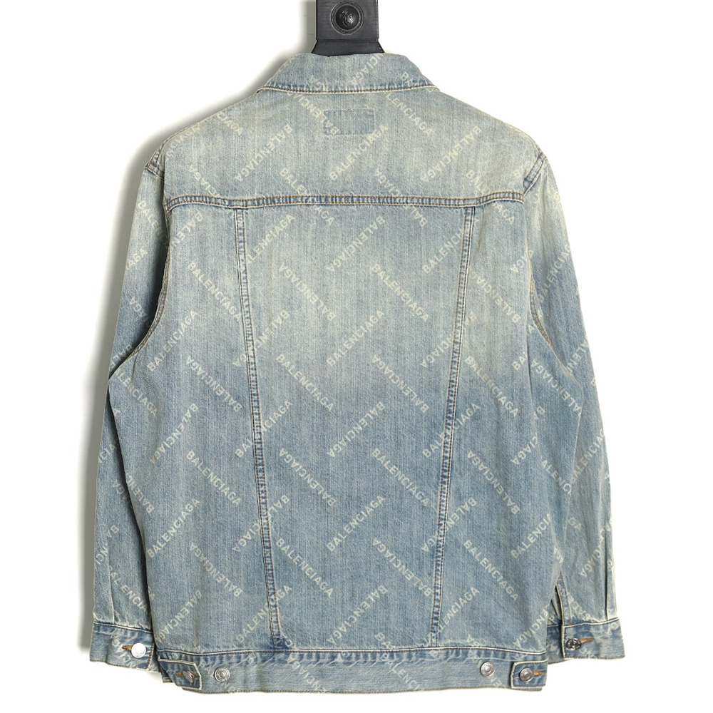 Balenciaga laser-printed denim jacket