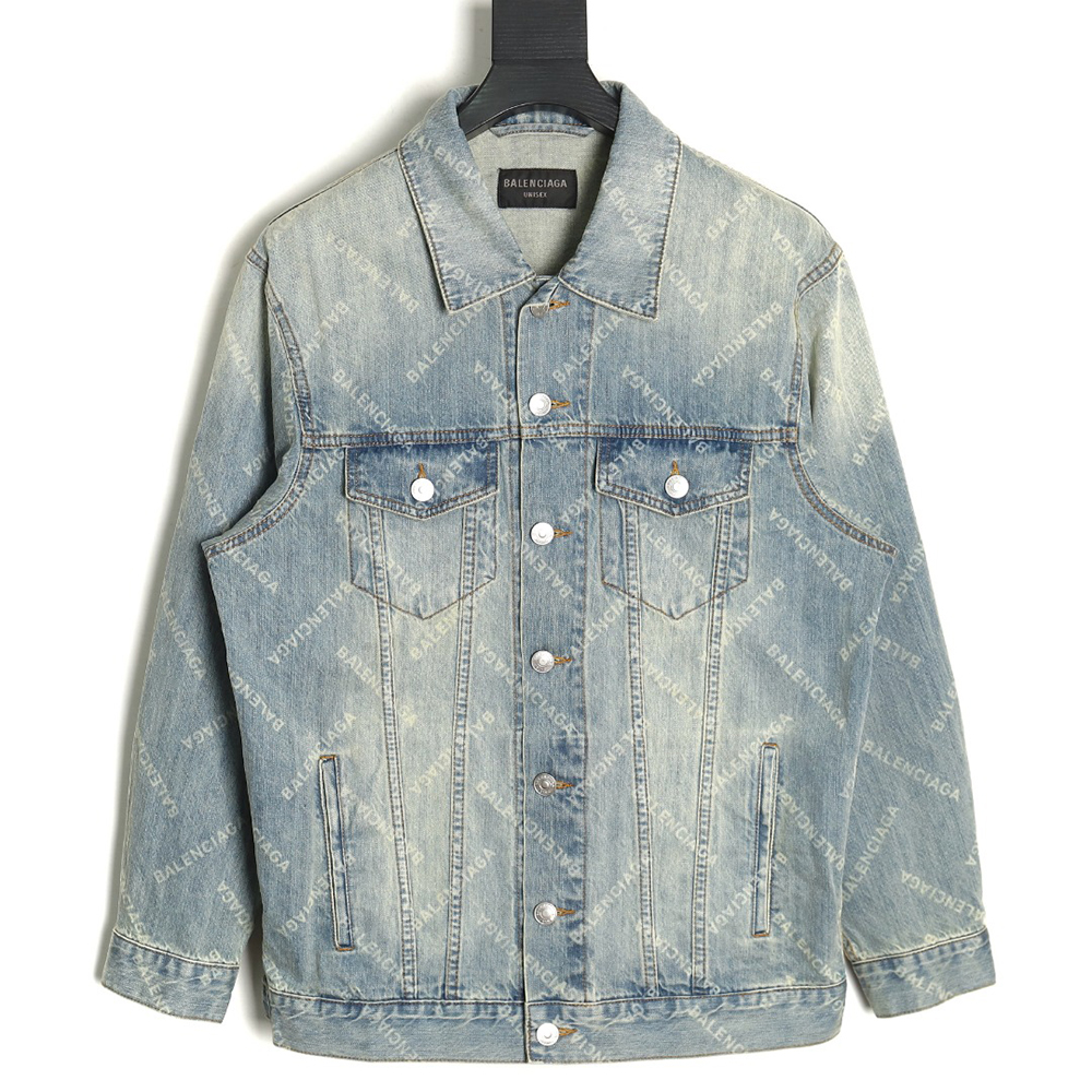 Balenciaga laser-printed denim jacket