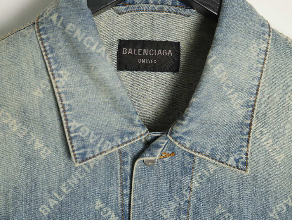 Balenciaga laser-printed denim jacket