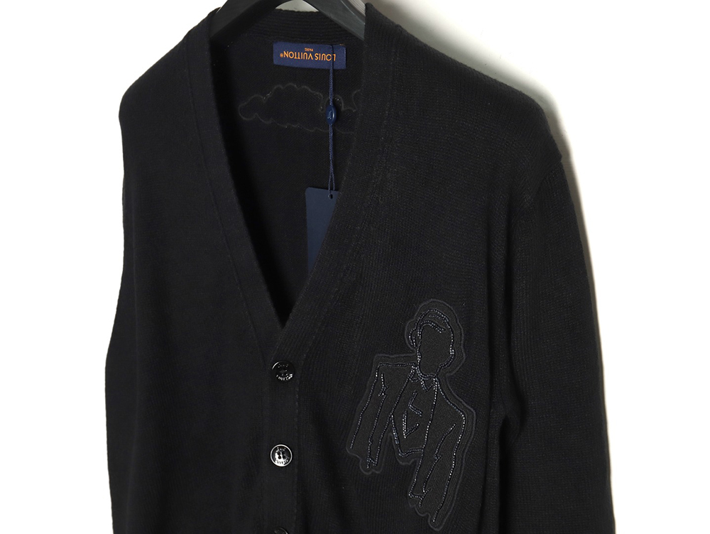 Louis Vuitton Portrait Embroidered Knitted Cardigan