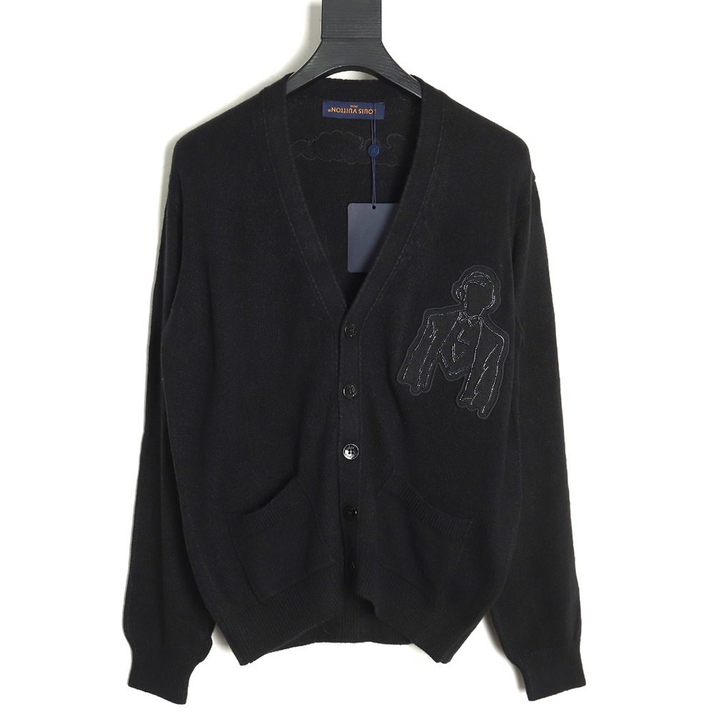 Louis Vuitton Portrait Embroidered Knitted Cardigan