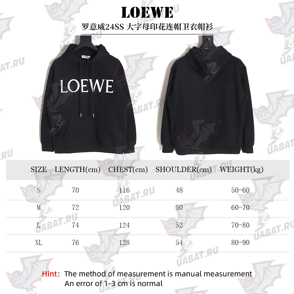 Loewe Large Letter Print Hooded Sweatshirt TSK1