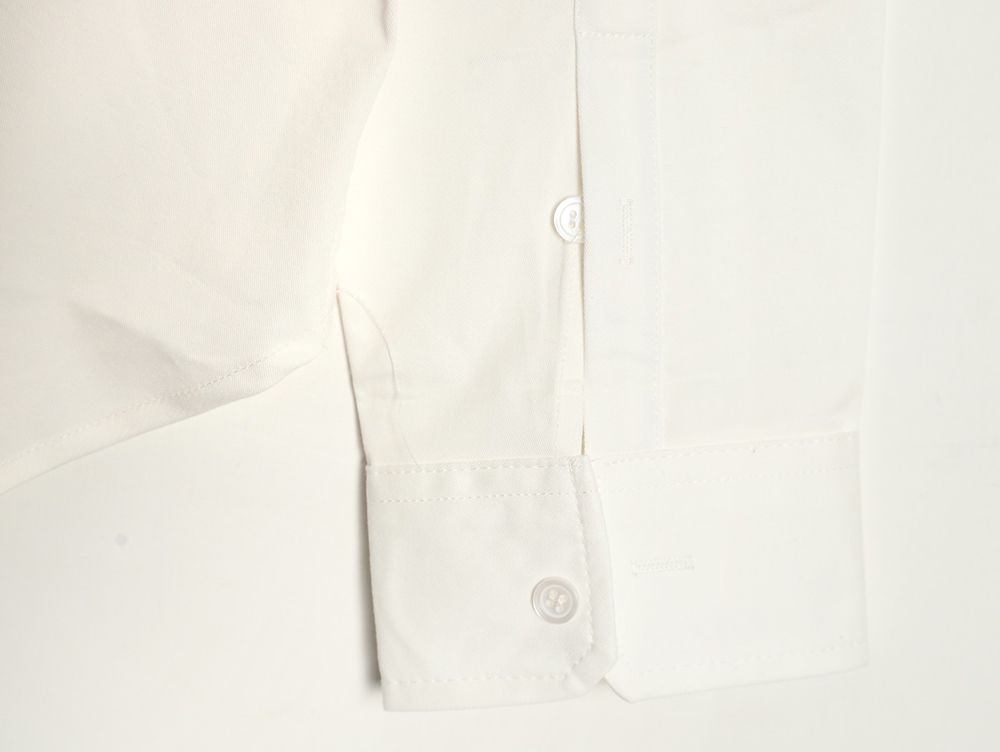 Loewe tricolor embroidered long-sleeved shirt