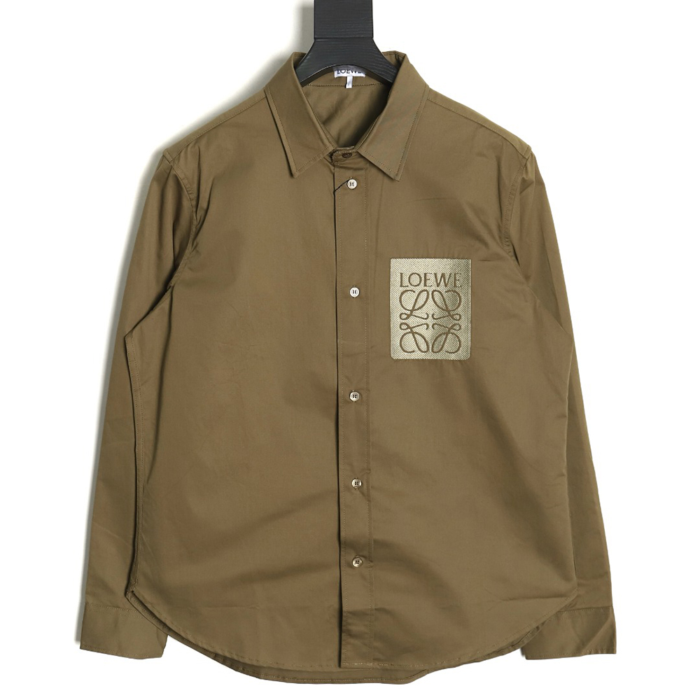 Loewe tricolor embroidered long-sleeved shirt TSK1