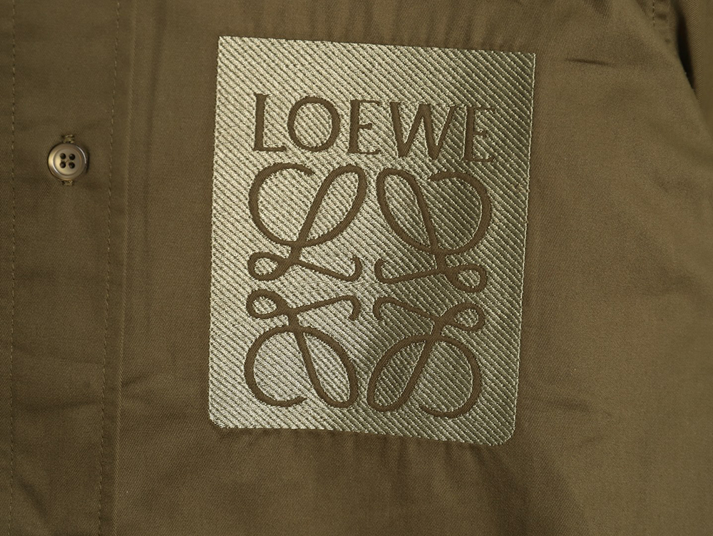 Loewe tricolor embroidered long-sleeved shirt TSK1