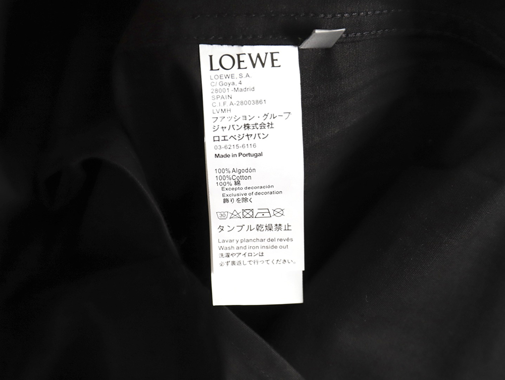 Loewe tricolor embroidered long-sleeved shirt TSK2