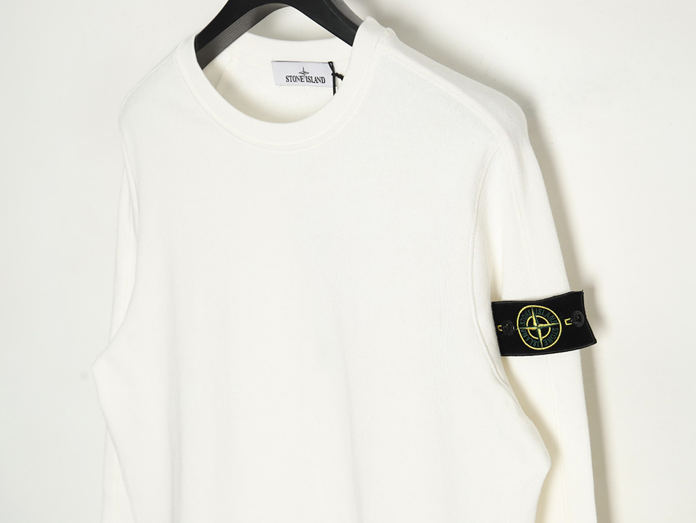 Stone Island Classic Sleeve Badge Round Neck Sweatshirt