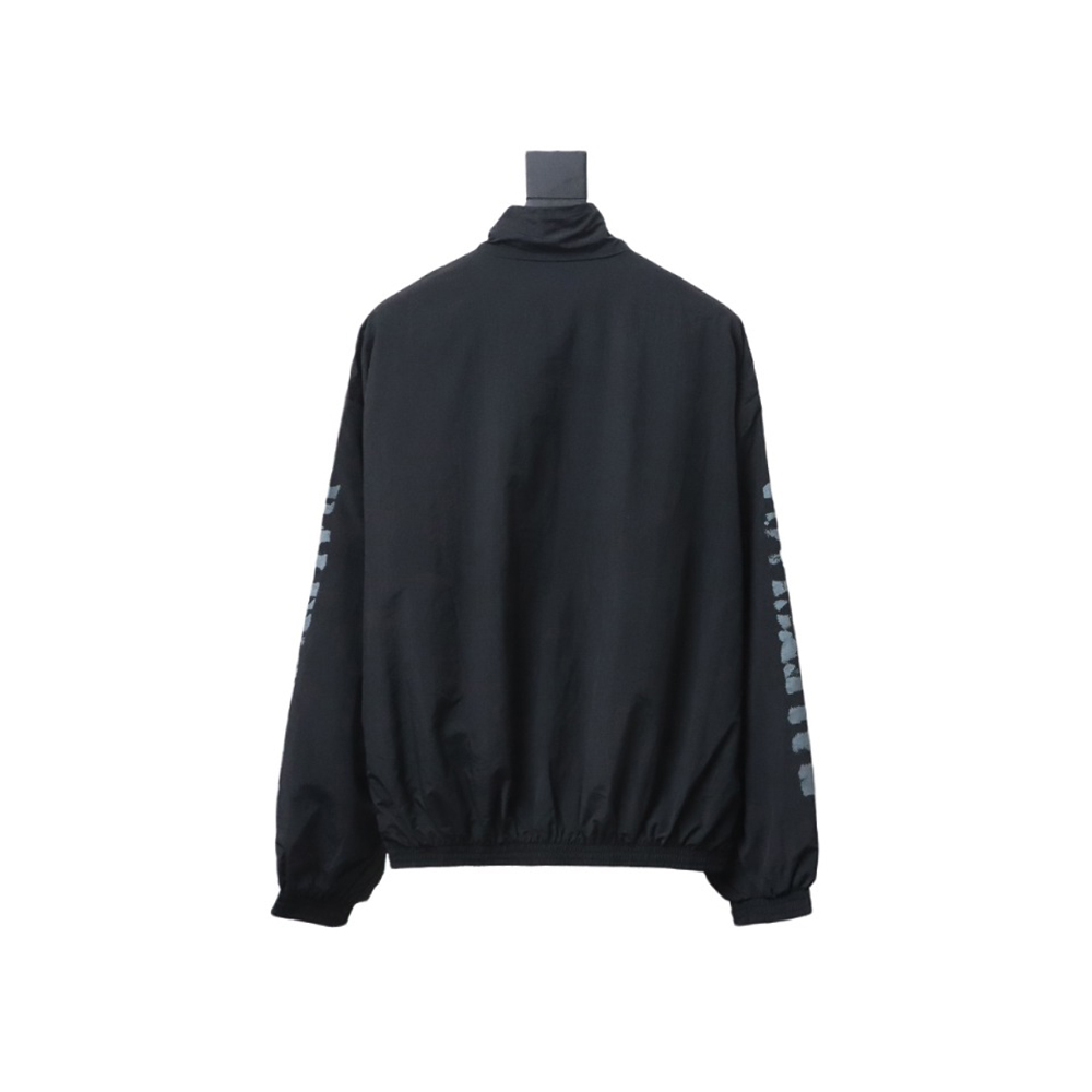 Balenciaga Blurred Lettering Print Track Jacket