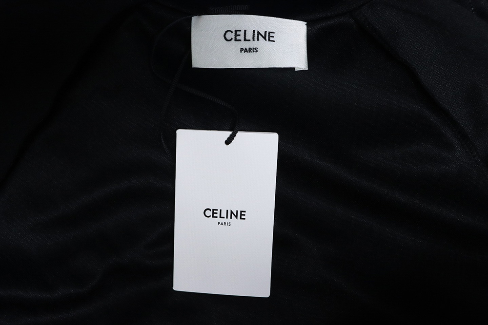 Celine lettering embroidered half-zip sweatshirt