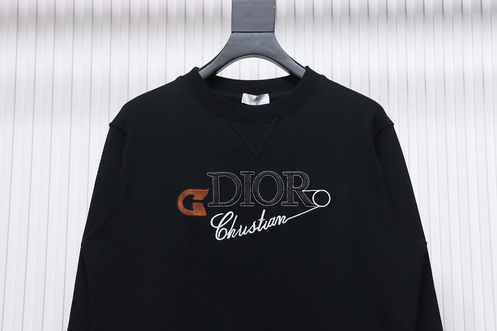 Dior safety pin embroidered crew neck sweatshirt