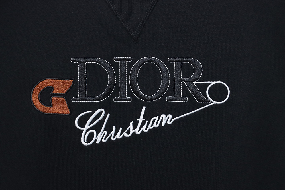 Dior safety pin embroidered crew neck sweatshirt