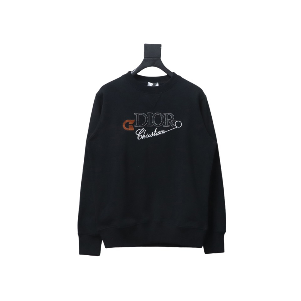 Dior safety pin embroidered crew neck sweatshirt