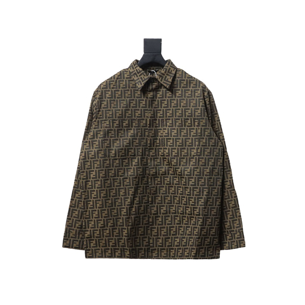 Fendi FF print long-sleeved shirt jacket TSK1