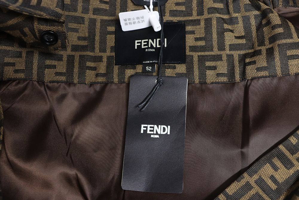 Fendi FF print long-sleeved shirt jacket TSK1