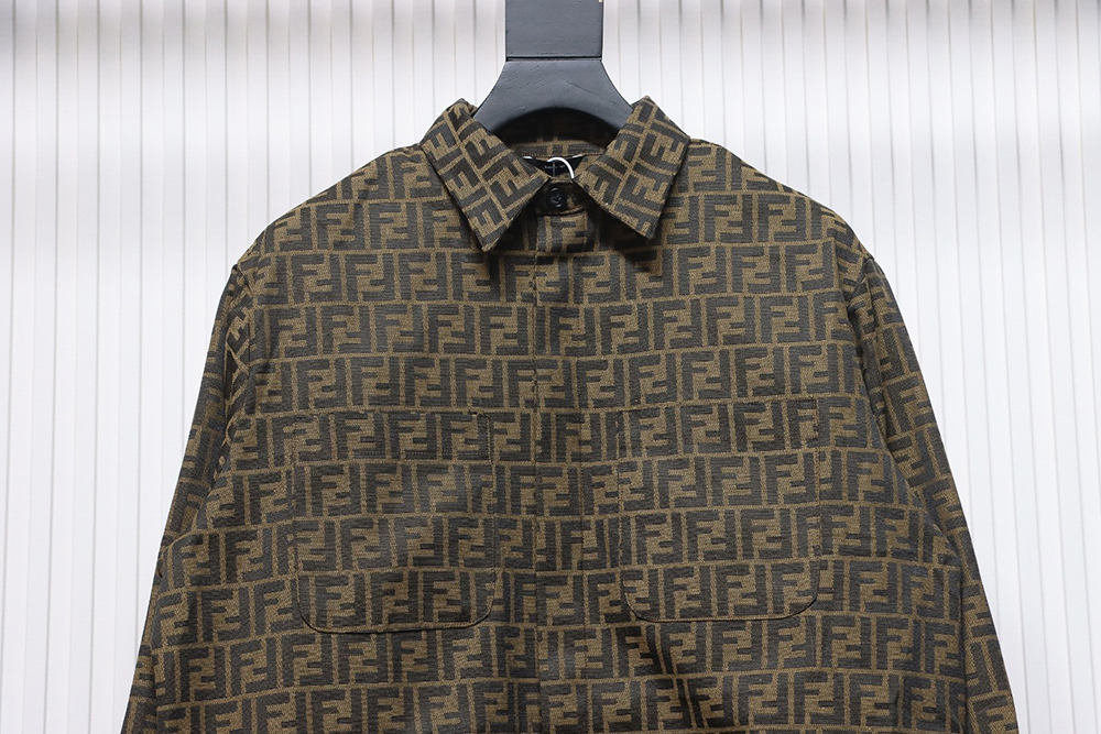 Fendi FF print long-sleeved shirt jacket TSK1