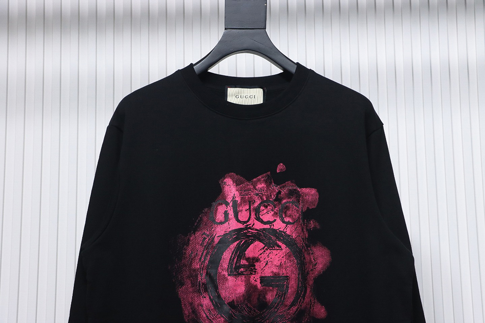 Gucci Ink Splash Double G Crew Neck Sweatshirt