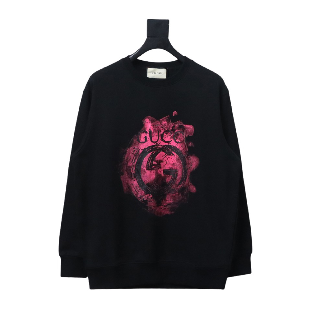 Gucci Ink Splash Double G Crew Neck Sweatshirt