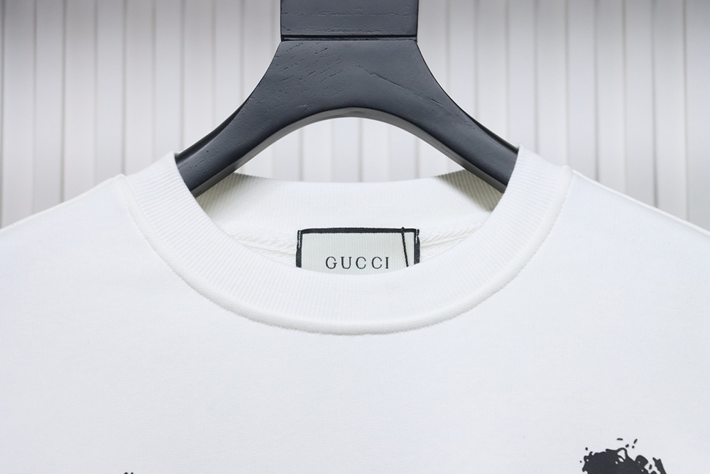 Gucci & Balenciaga Joint Graffiti Letters Printed Round Neck Sweatshirt