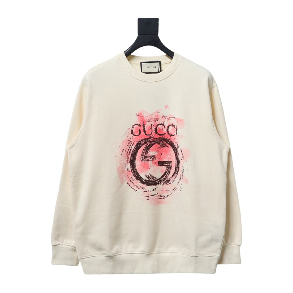 Gucci Ink Splash Double G Crew Neck Sweatshirt TSK1