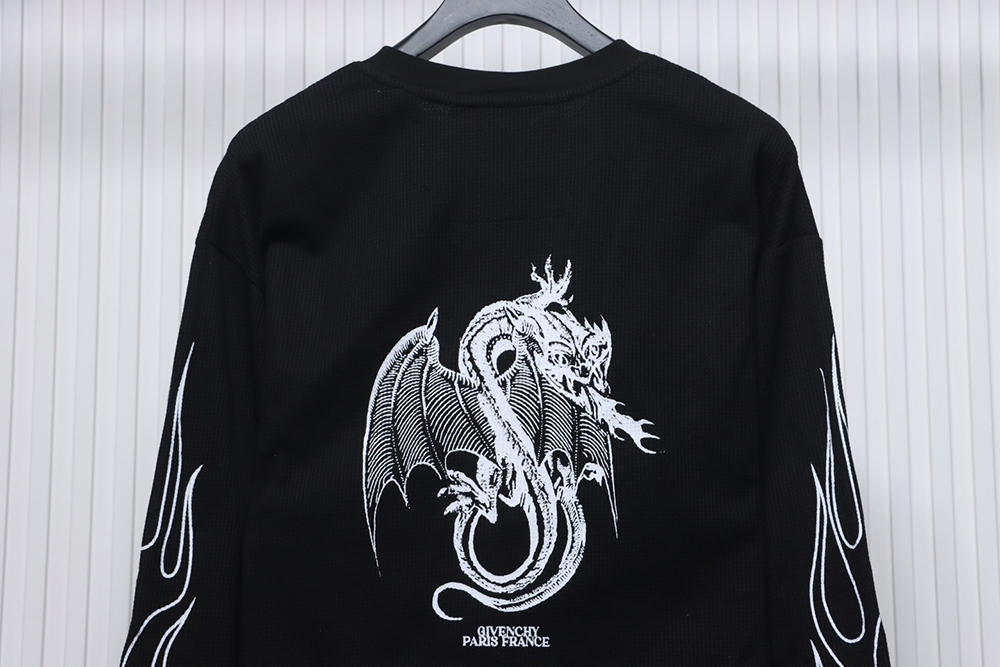 Givenchy Dragon Year Limited Edition Waffle Long Sleeve T-shirt