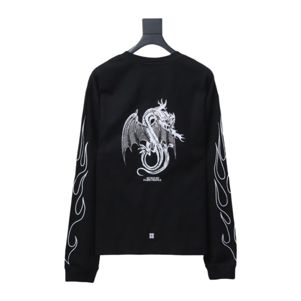 Givenchy Dragon Year Limited Edition Waffle Long Sleeve T-shirt