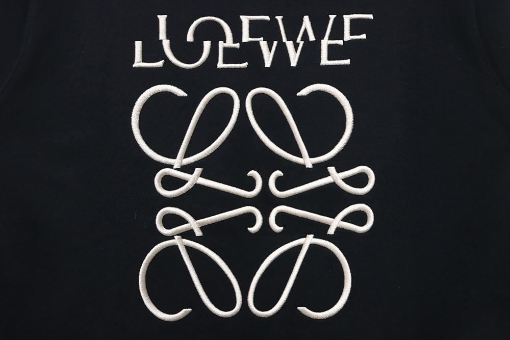 Loewe Displaced Logo 3D Embroidered Crew Neck Sweatshirt