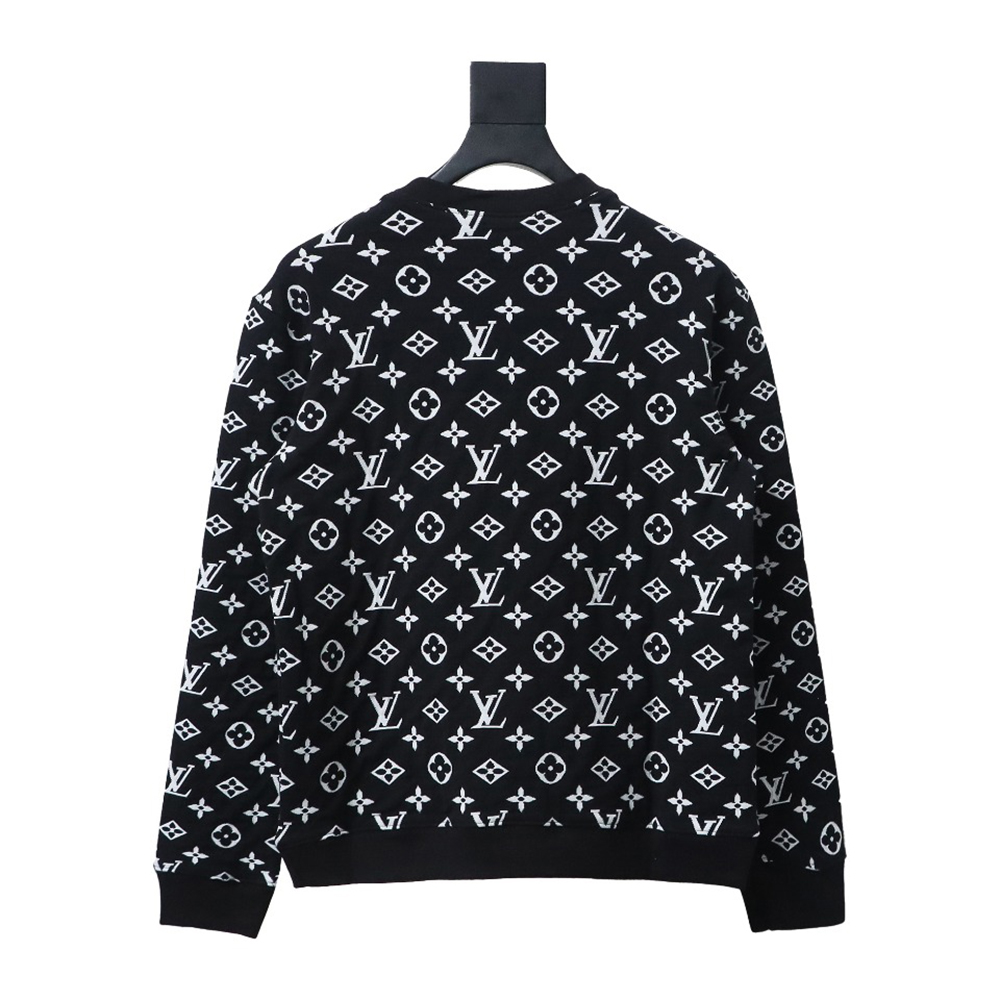 Louis Vuitton all over LOGO jacquard crew neck sweatshirt