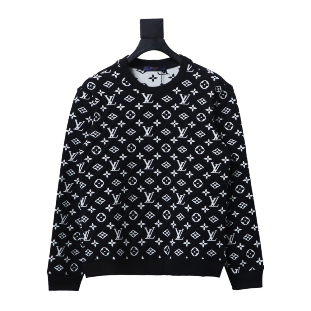 Louis Vuitton all over LOGO jacquard crew neck sweatshirt