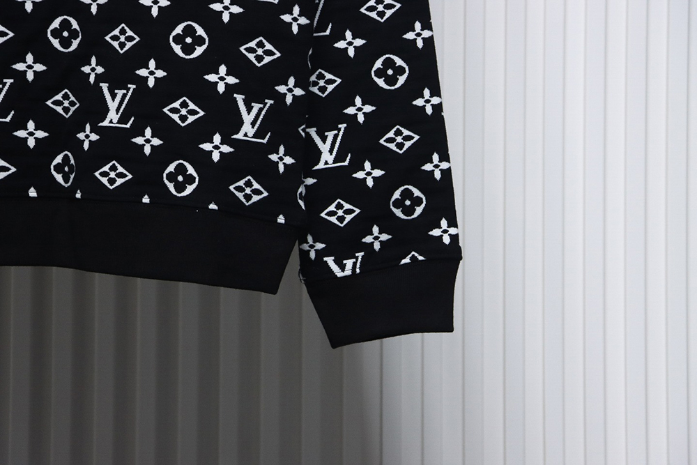 Louis Vuitton all over LOGO jacquard crew neck sweatshirt