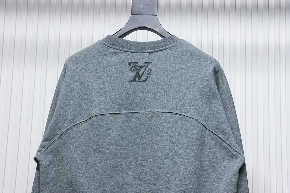 Louis Vuitton & Nigo Grey Raglan Sleeve Crewneck Sweatshirt