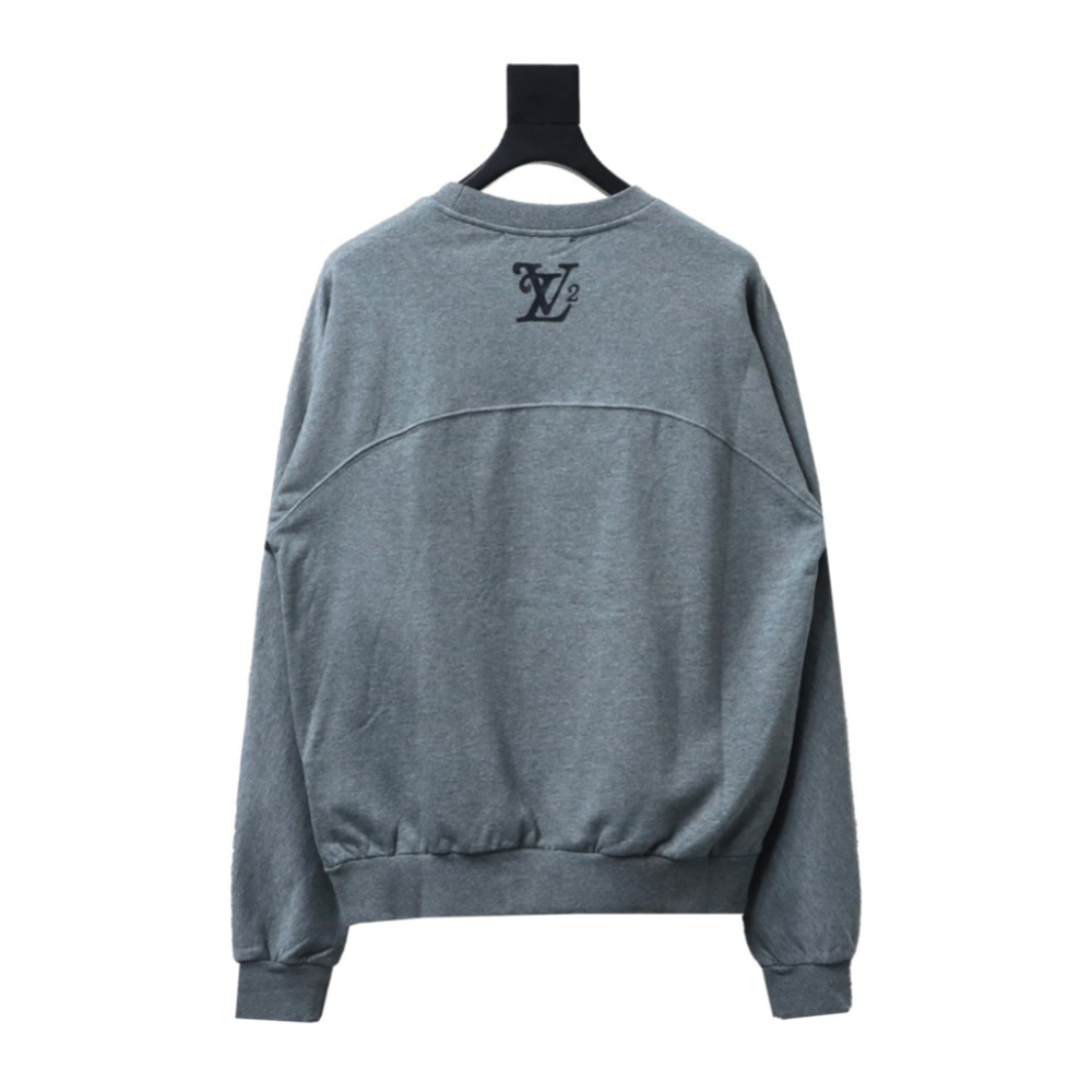 Louis Vuitton & Nigo Grey Raglan Sleeve Crewneck Sweatshirt