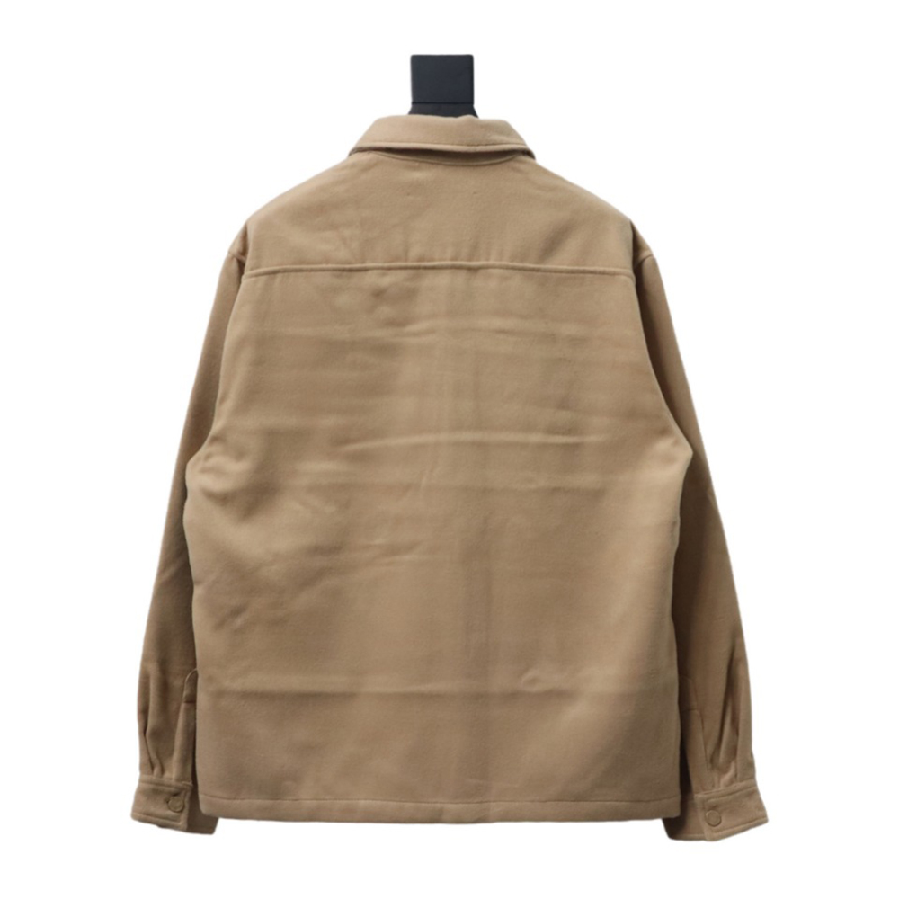 Louis Vuitton Double-faced cashmere khaki jacket