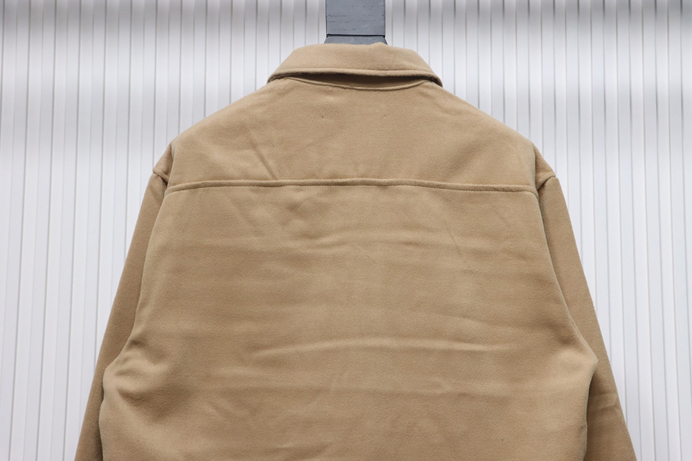 Louis Vuitton Double-faced cashmere khaki jacket