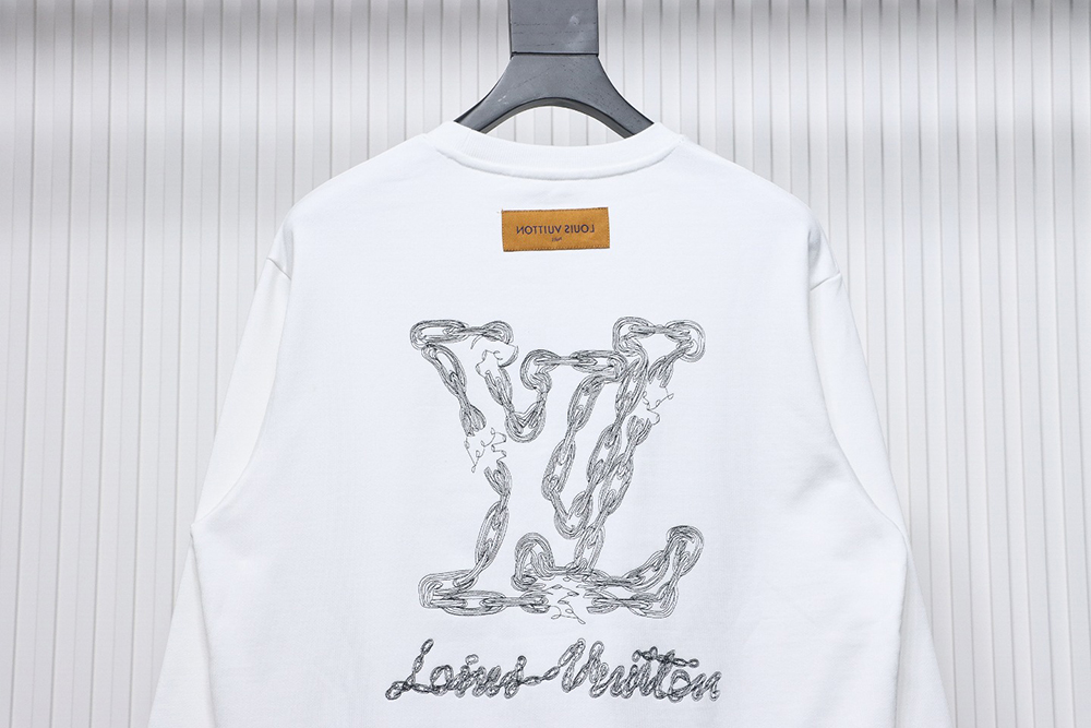 Louis Vuitton embroidered logo crew neck sweatshirt