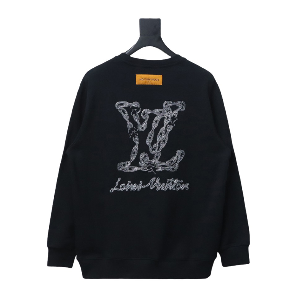 Louis Vuitton embroidered logo crew neck sweatshirt TSK1