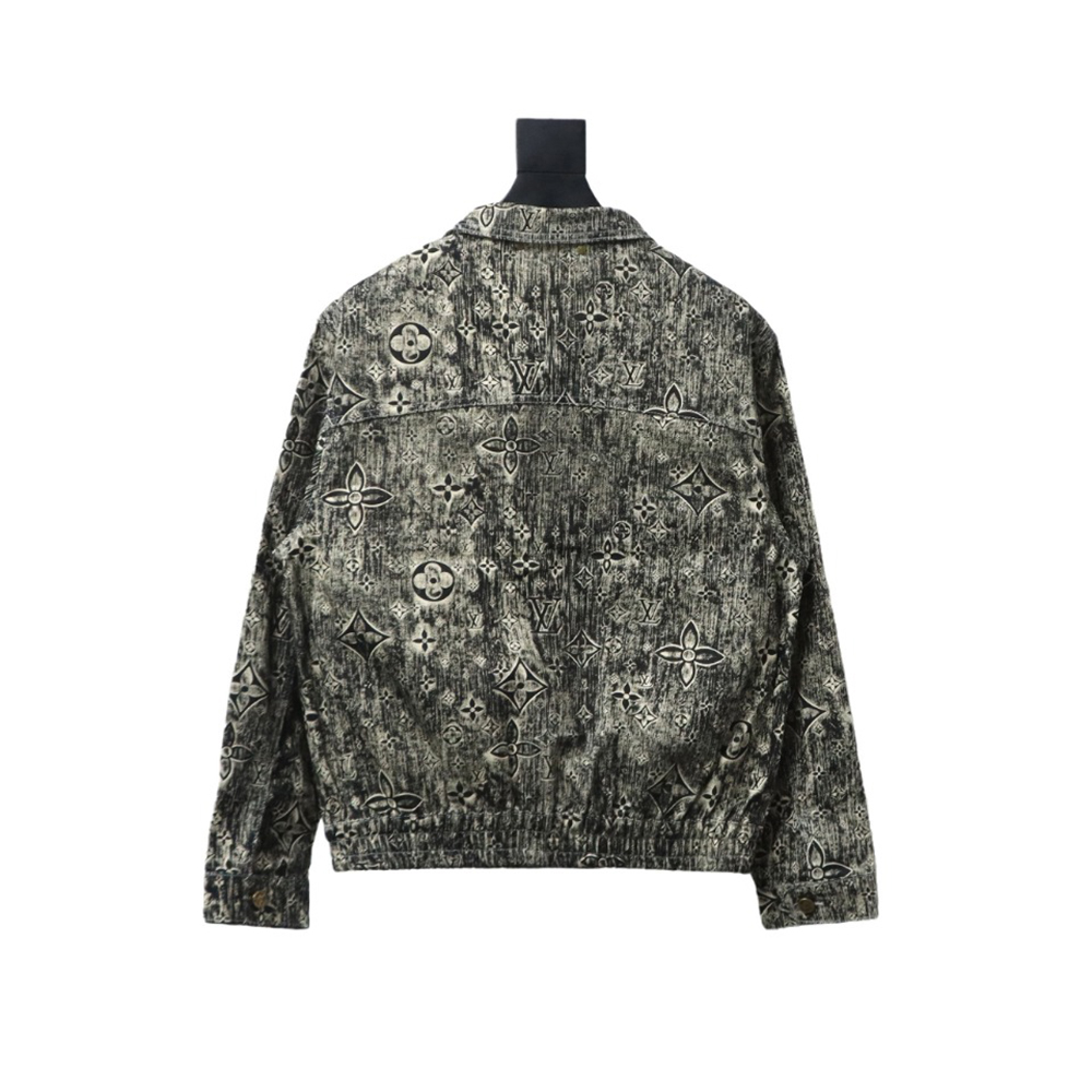 Louis Vuitton vintage embossed denim jacket