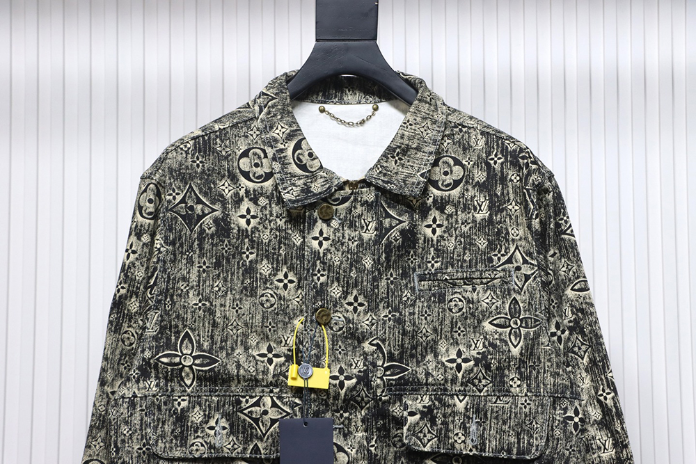 Louis Vuitton vintage embossed denim jacket