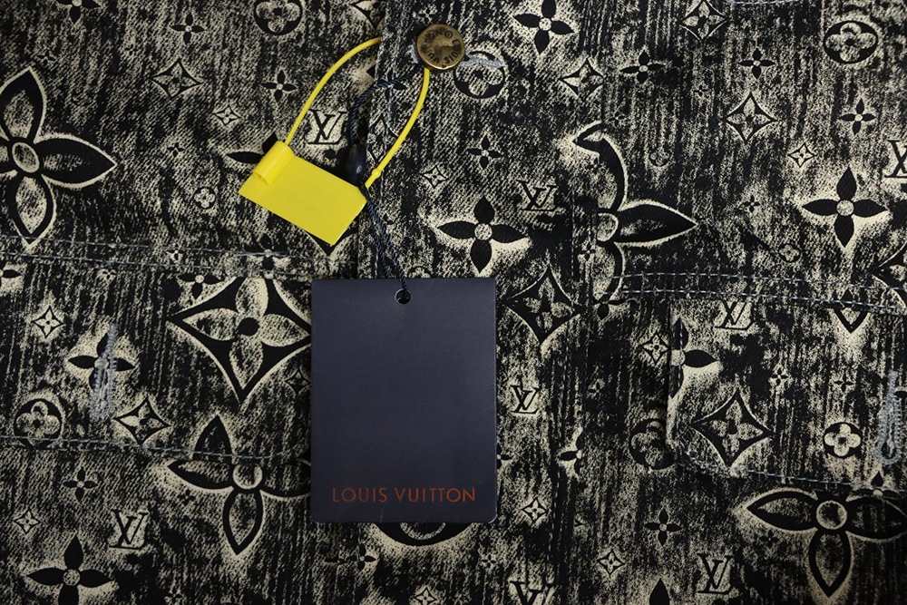 Louis Vuitton vintage embossed denim jacket