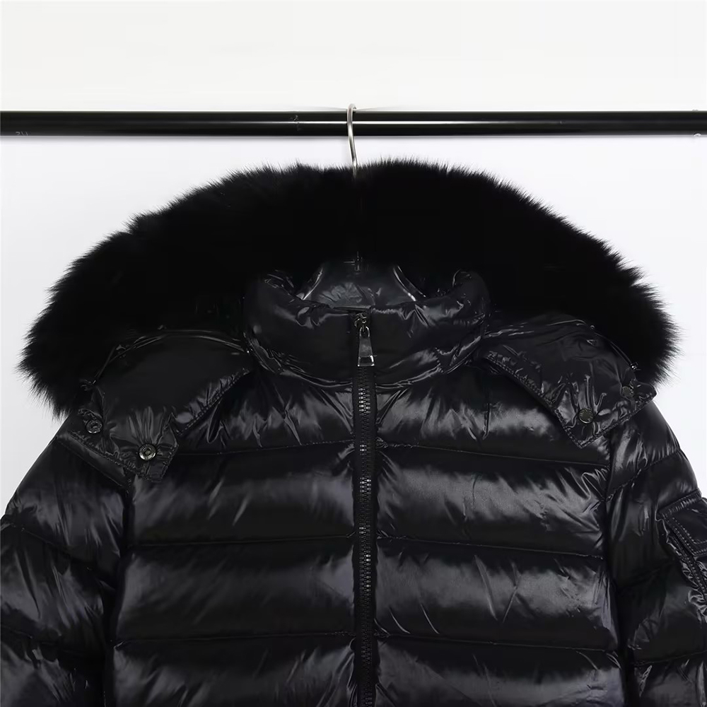 Moncler Classic Slim Fit Fox Fur Collar